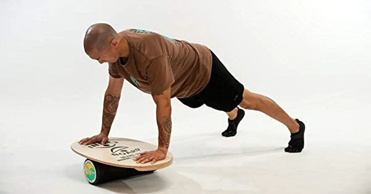Indo board use in fitness exercise enhancement