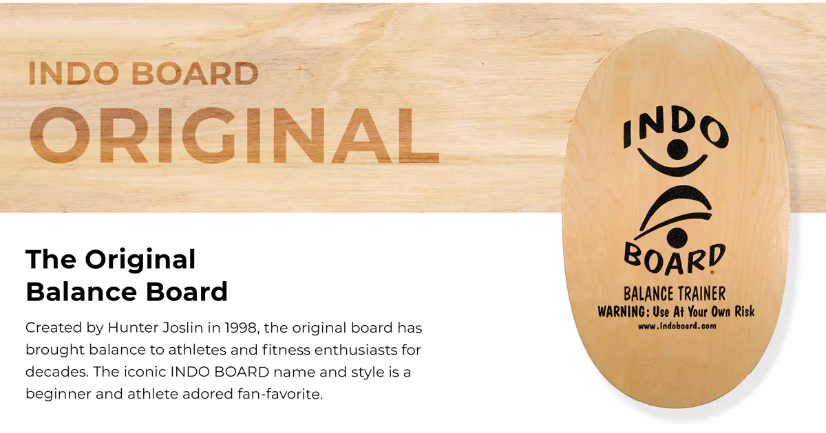 Indo original board with additional information about its inventor Hunter Joslin